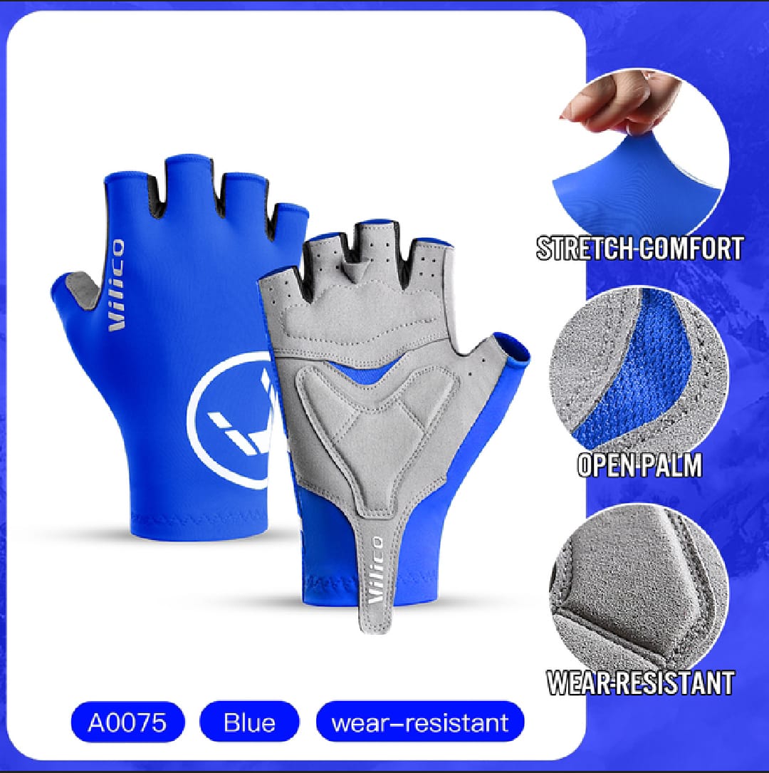 Guante de ciclismo Vilico color azul.